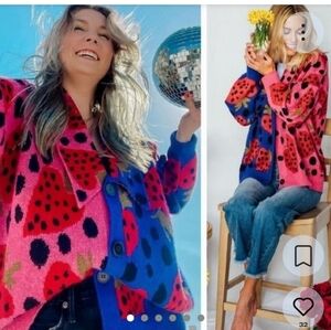 XS/S Farm Rio Heartberry Cardigan